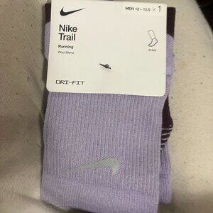 Nike Trail Running Ankle Socks Wool Blend Men 12 - 13.5 NWT